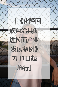 《化隆回族自治县促进拉面产业发展条例》7月1日起施行
