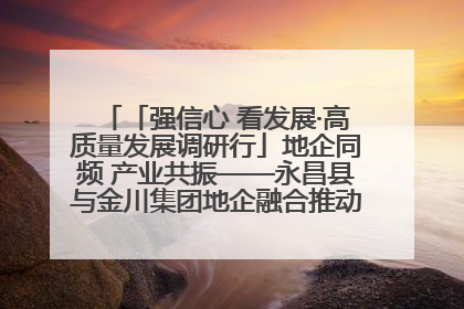 「强信心 看发展·高质量发展调研行」地企同频 产业共振——永昌县与金川集团地企融合推动重大项目建设