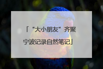 “大小朋友”齐聚宁波记录自然笔记