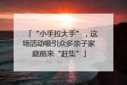 “小手拉大手”，这场活动吸引众多亲子家庭前来“赶集”