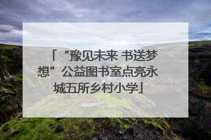 “豫见未来 书送梦想”公益图书室点亮永城五所乡村小学