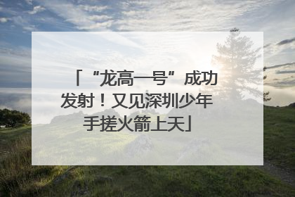 “龙高一号”成功发射！又见深圳少年手搓火箭上天