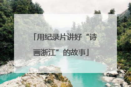 用纪录片讲好“诗画浙江”的故事