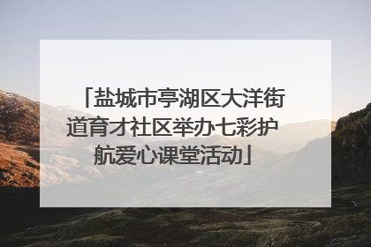 盐城市亭湖区大洋街道育才社区举办七彩护航爱心课堂活动