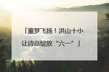 童梦飞扬！洪山十小让诗意绽放“六一”