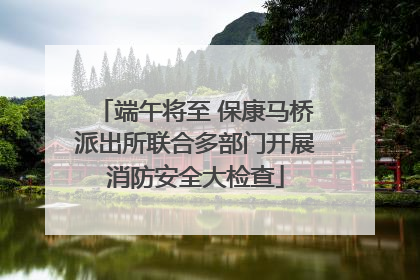 端午将至 保康马桥派出所联合多部门开展消防安全大检查
