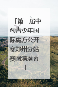 第二届中匈青少年国际魔方公开赛郑州分站赛圆满落幕