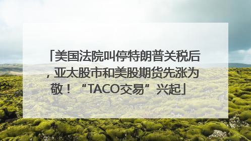 美国法院叫停特朗普关税后，亚太股市和美股期货先涨为敬！“TACO交易”兴起
