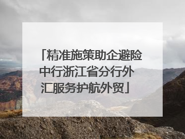 精准施策助企避险 中行浙江省分行外汇服务护航外贸