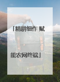 精耕细作 赋能农网终端