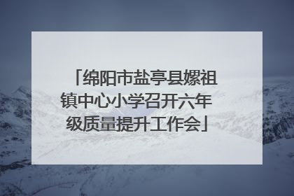 绵阳市盐亭县嫘祖镇中心小学召开六年级质量提升工作会