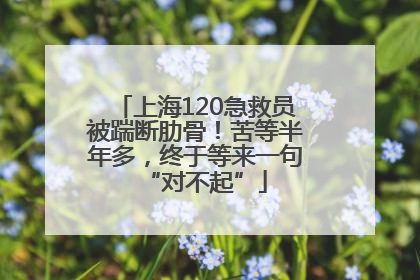 上海120急救员被踹断肋骨！苦等半年多，终于等来一句“对不起”