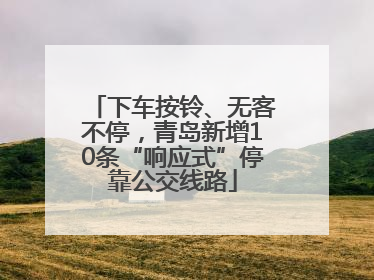下车按铃、无客不停，青岛新增10条“响应式”停靠公交线路
