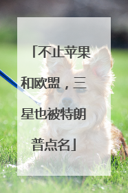不止苹果和欧盟，三星也被特朗普点名