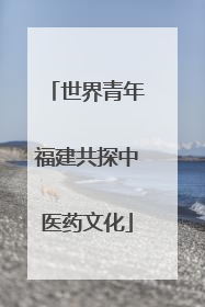 世界青年福建共探中医药文化
