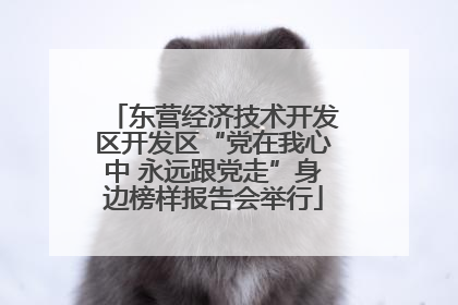 东营经济技术开发区开发区“党在我心中 永远跟党走”身边榜样报告会举行