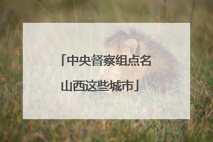 中央督察组点名山西这些城市