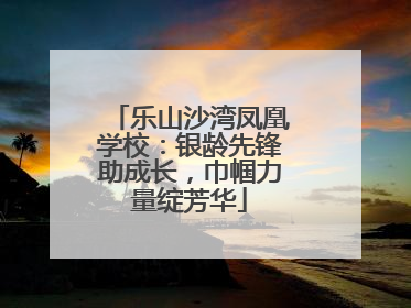 乐山沙湾凤凰学校：银龄先锋助成长，巾帼力量绽芳华