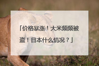 价格暴涨！大米频频被盗！日本什么情况？