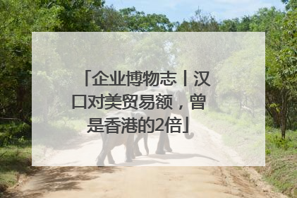企业博物志丨汉口对美贸易额，曾是香港的2倍