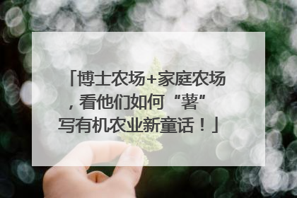 博士农场+家庭农场，看他们如何“薯” 写有机农业新童话！