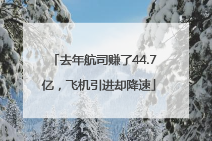 去年航司赚了44.7亿，飞机引进却降速
