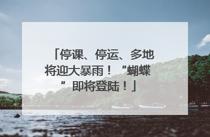 停课、停运、多地将迎大暴雨！“蝴蝶”即将登陆！