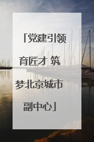 党建引领育匠才 筑梦北京城市副中心