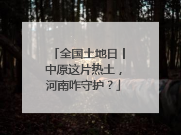 全国土地日丨中原这片热土，河南咋守护？