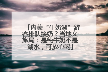 内蒙“牛奶湖”游客排队接奶？当地文旅局：是纯牛奶不是湖水，可放心喝