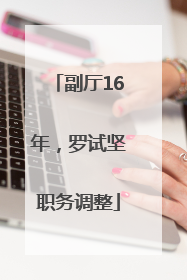副厅16年，罗试坚职务调整
