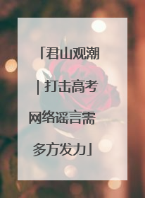 君山观潮｜打击高考网络谣言需多方发力