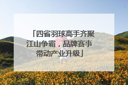 四省羽球高手齐聚江山争霸，品牌赛事带动产业升级