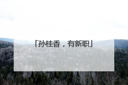 孙桂香，有新职
