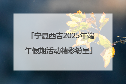 宁夏西吉2025年端午假期活动精彩纷呈