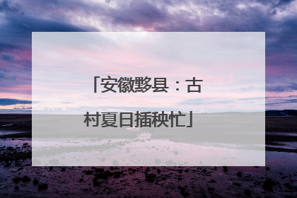 安徽黟县：古村夏日插秧忙