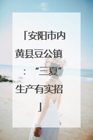 安阳市内黄县豆公镇：“三夏”生产有实招