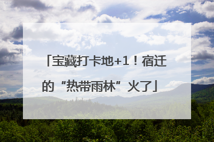 宝藏打卡地+1！宿迁的“热带雨林”火了