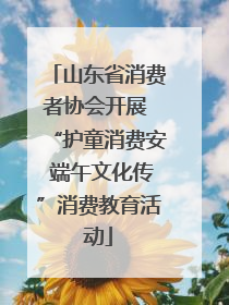 山东省消费者协会开展 “护童消费安 端午文化传”消费教育活动