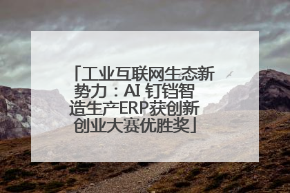 工业互联网生态新势力：AI 钉铛智造生产ERP获创新创业大赛优胜奖