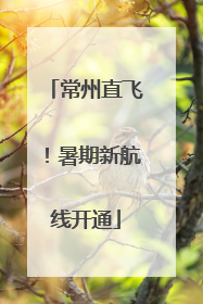 常州直飞！暑期新航线开通