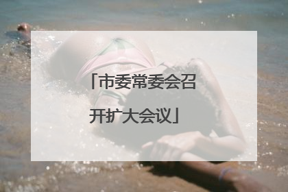 市委常委会召开扩大会议