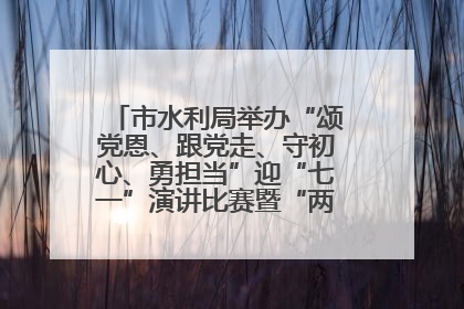 市水利局举办“颂党恩、跟党走、守初心、勇担当”迎“七一”演讲比赛暨“两优一先”表彰活动