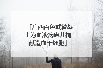 广西百色武警战士为血液病患儿捐献造血干细胞