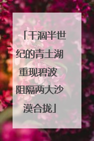 干涸半世纪的青土湖重现碧波 阻隔两大沙漠合拢