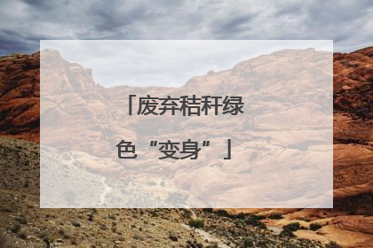 废弃秸秆绿色“变身”