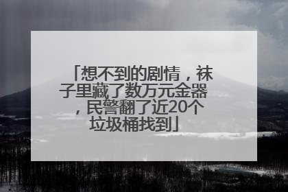 想不到的剧情，袜子里藏了数万元金器，民警翻了近20个垃圾桶找到