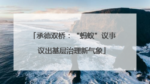 承德双桥：“蚂蚁”议事 议出基层治理新气象