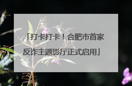 打卡打卡！合肥市首家反诈主题影厅正式启用
