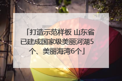 打造示范样板 山东省已建成国家级美丽河湖5个、美丽海湾6个
